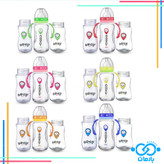 پک سه تایی شیشه شیر پیرکس و بطری navy baby pp