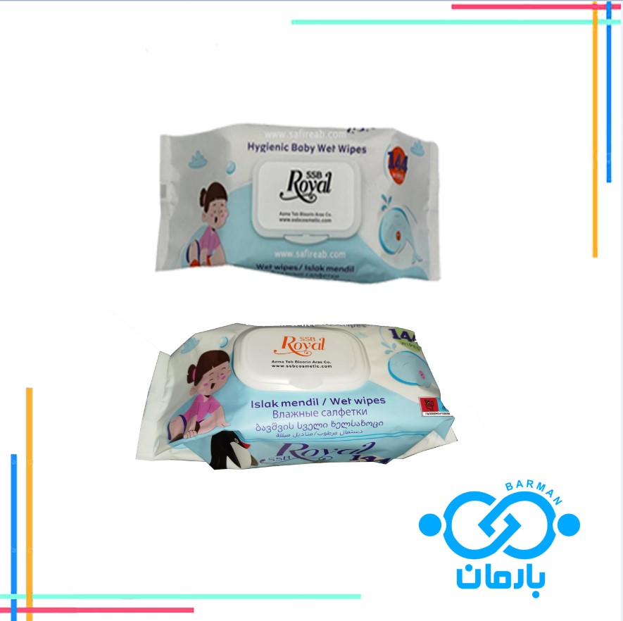 دستمال مرطوب اقتصادی 144 برگی رویال