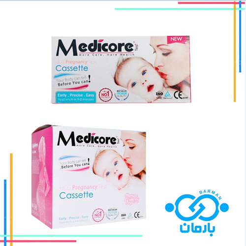 تست بارداری مدیکور مدل Cassette ۹۹.۸٪ بستهٔ ۱ عددی