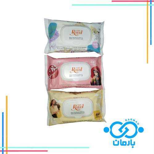 دستمال مرطوب آرایشی 44 برگی رویال