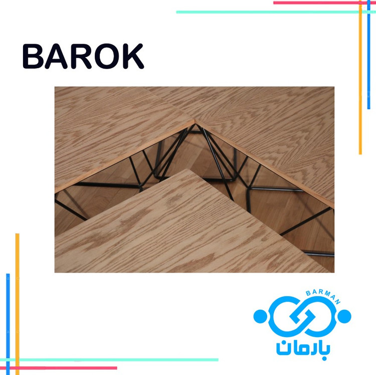 میز جلو مبلی و عسلی باروک BAROKچوب و فلز 50cm*100cm*40cm